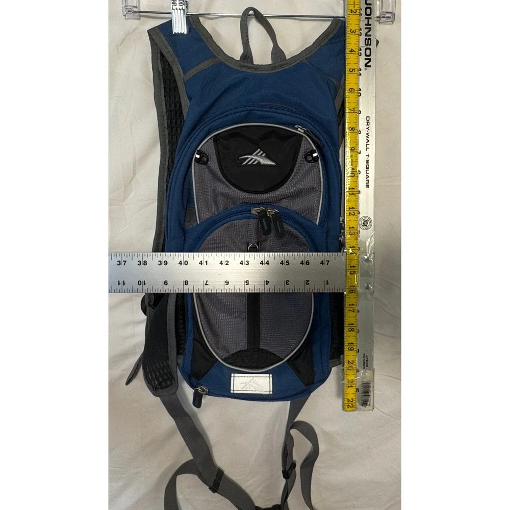 High Sierra Airflow Hydration Backpack Blue Gray Hiking Biking Trail Bag